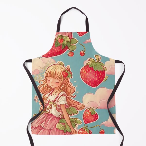 Item preview, Dreaming of Strawberries Kawaii Cute Girl Sleeping in Pink Clouds Strawberry Heaven designed and sold by Maljonic.