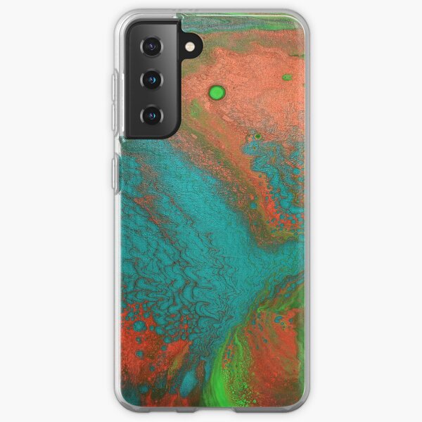 Rusty Jade: Acrylic Pour Painting Samsung Galaxy Soft Case