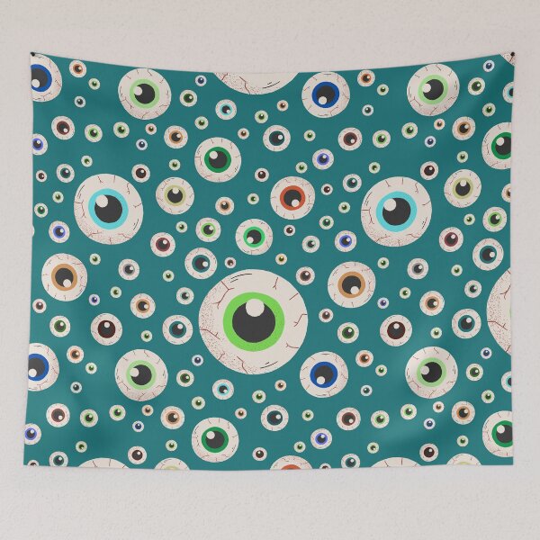 Item preview, Halloween Eyeballs Seamless Pattern - Purple, Green, Orange, Brown, Neon Green, Light Purple, Dark Purple designed and sold by BonitaGirl.
