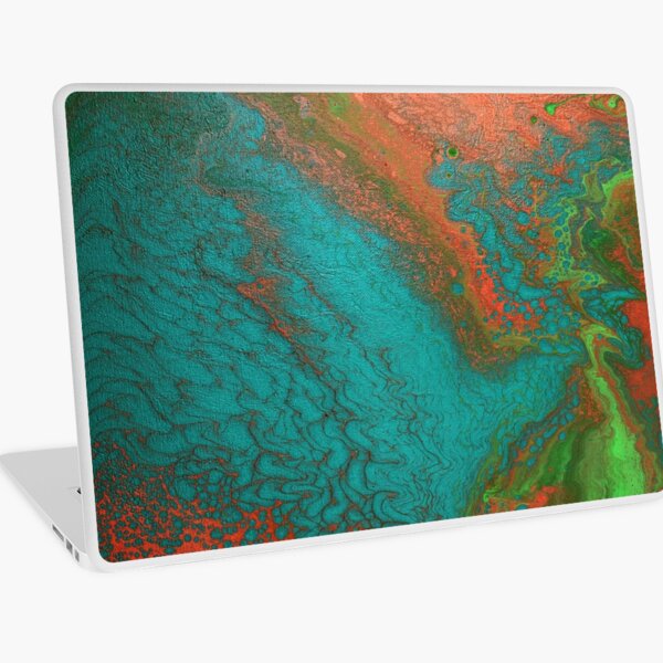 Rusty Jade: Acrylic Pour Painting Laptop Skin
