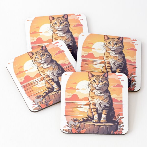 Item preview, Sunset Serenity: Tabby Cat by the Sea designed and sold by Wayferg.