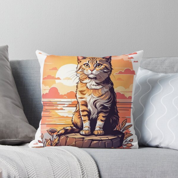 Item preview, Sunset Serenity: Tabby Cat by the Sea designed and sold by Wayferg.