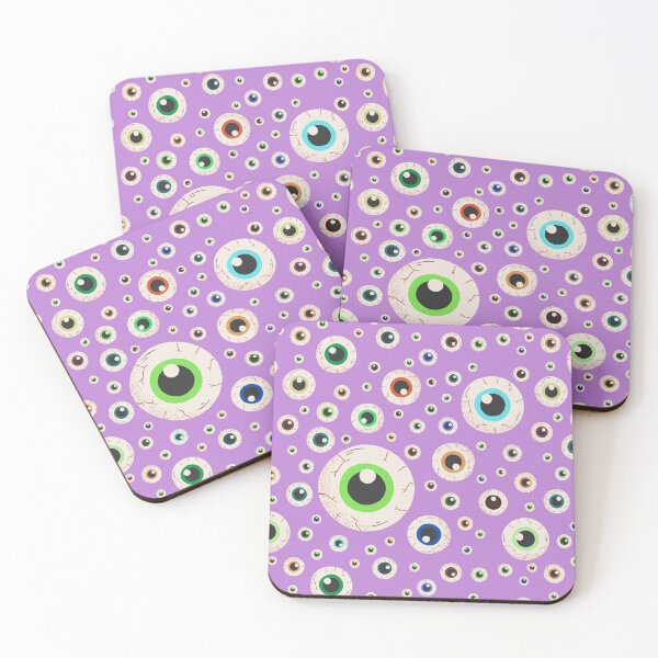Item preview, Halloween Eyeballs Seamless Pattern - Purple, Green, Orange, Brown, Neon Green, Light Purple, Dark Purple designed and sold by BonitaGirl.