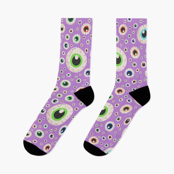 Item preview, Halloween Eyeballs Seamless Pattern - Purple, Green, Orange, Brown, Neon Green, Light Purple, Dark Purple designed and sold by BonitaGirl.