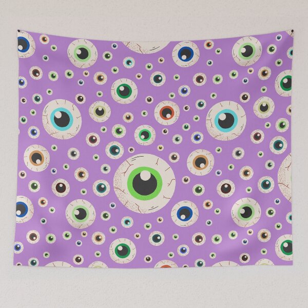 Item preview, Halloween Eyeballs Seamless Pattern - Purple, Green, Orange, Brown, Neon Green, Light Purple, Dark Purple designed and sold by BonitaGirl.