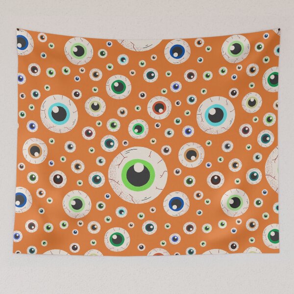 Item preview, Halloween Eyeballs Seamless Pattern - Purple, Green, Orange, Brown, Neon Green, Light Purple, Dark Purple designed and sold by BonitaGirl.