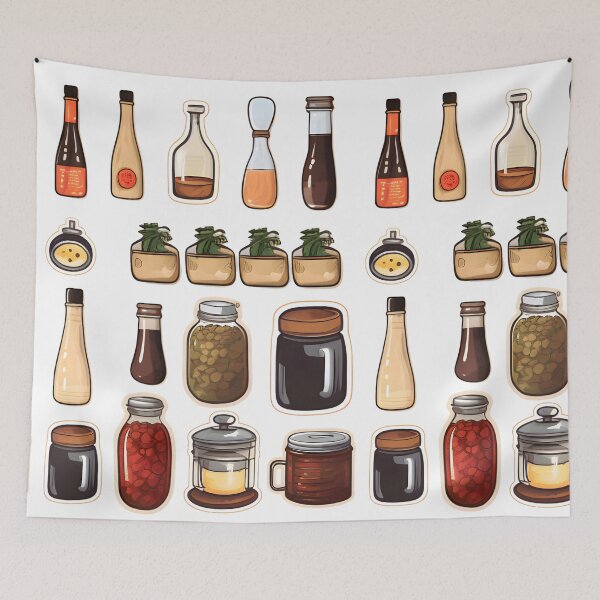 Item preview, Charming Set of Bottles and Jars for a Stylish Kitchen designed and sold by Blendfactor.