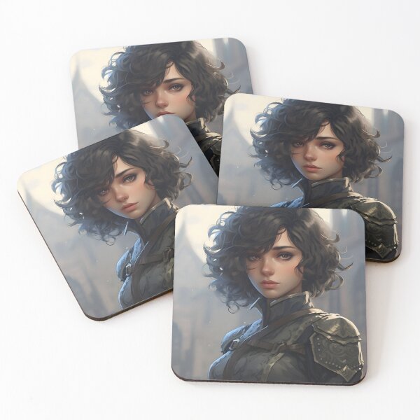 Item preview, Portrait of a young dark haired woman in a fantasy city setting designed and sold by Radibor78.
