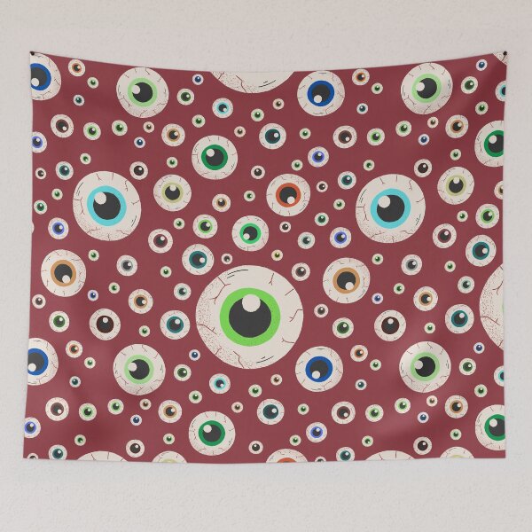 Item preview, Halloween Eyeballs Seamless Pattern - Purple, Green, Orange, Brown, Neon Green, Light Purple, Dark Purple designed and sold by BonitaGirl.