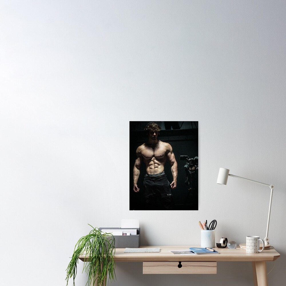 David Laid posing Poster for Sale by FitnessCanvas