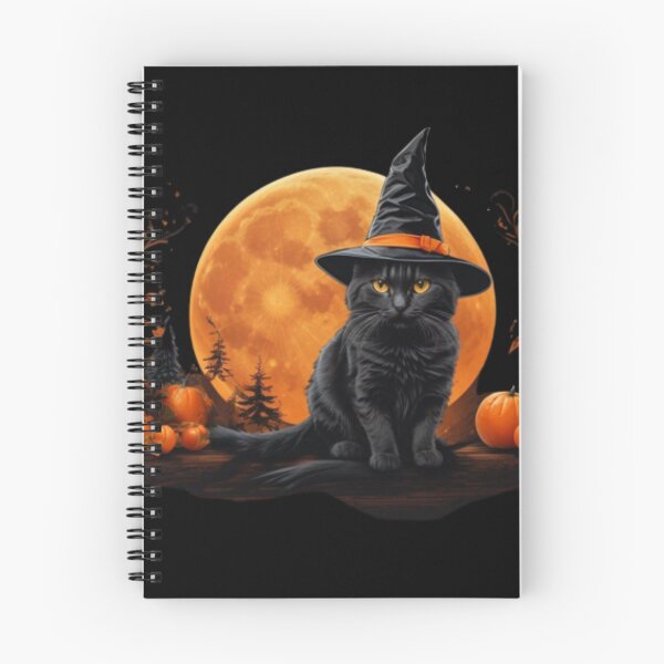 Item preview, Cute Halloween Black Cat with pumpkins and a full moon designed and sold by Dunbi1010.