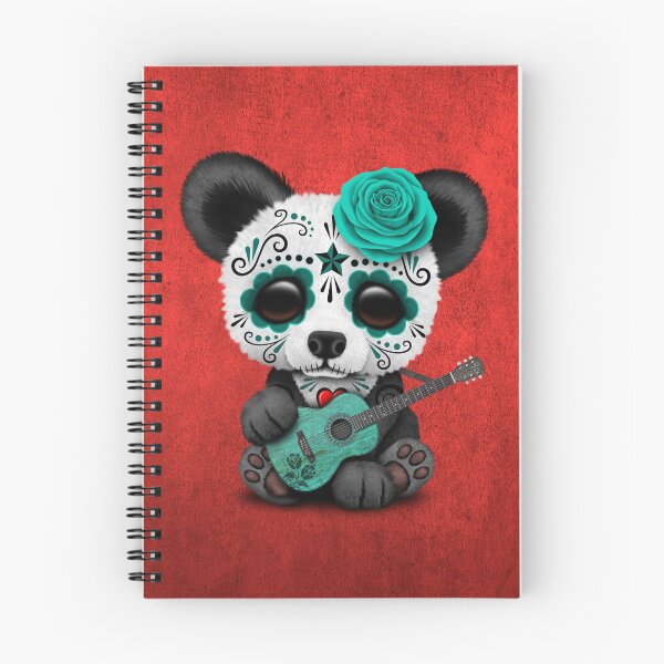 Item preview, Blue Sugar Skull Panda Playing Guitar designed and sold by JeffBartels.