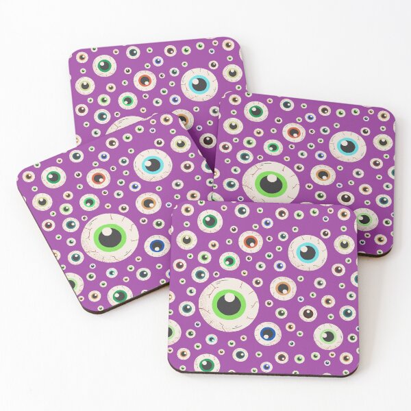 Item preview, Halloween Eyeballs Seamless Pattern - Purple, Green, Orange, Brown, Neon Green, Light Purple, Dark Purple designed and sold by BonitaGirl.