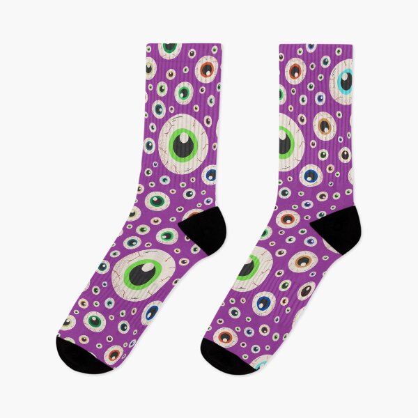Item preview, Halloween Eyeballs Seamless Pattern - Purple, Green, Orange, Brown, Neon Green, Light Purple, Dark Purple designed and sold by BonitaGirl.