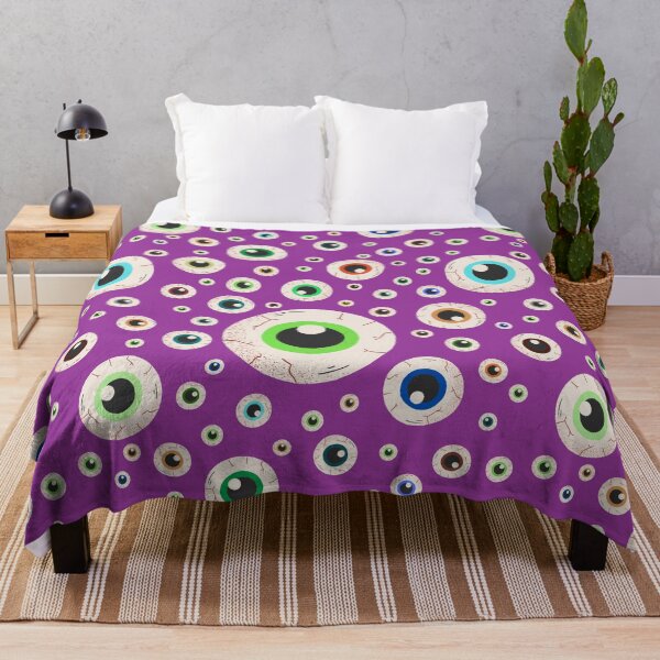 Item preview, Halloween Eyeballs Seamless Pattern - Purple, Green, Orange, Brown, Neon Green, Light Purple, Dark Purple designed and sold by BonitaGirl.
