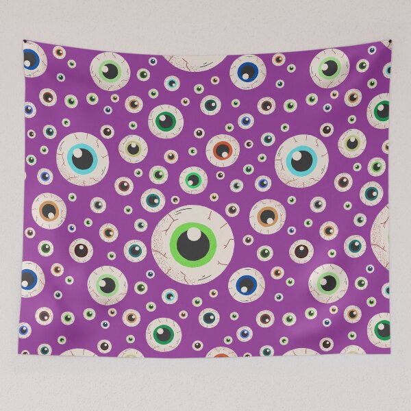Item preview, Halloween Eyeballs Seamless Pattern - Purple, Green, Orange, Brown, Neon Green, Light Purple, Dark Purple designed and sold by BonitaGirl.