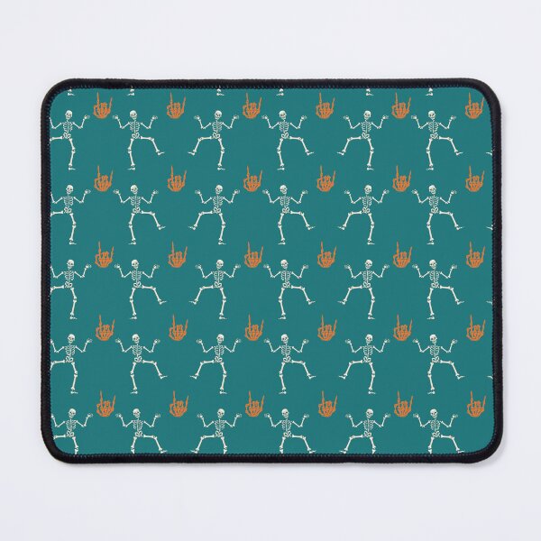 Item preview, Spooky Rocknroll Skeletons Seamless Pattern - Purple, Green, Orange, Brown designed and sold by BonitaGirl.