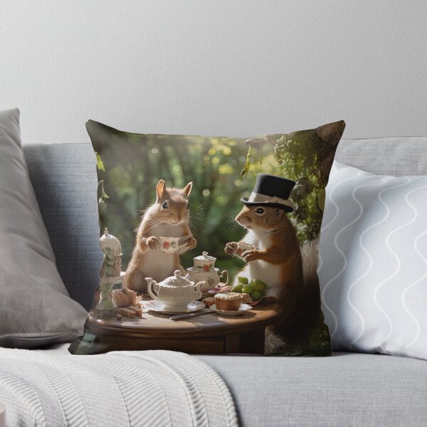 Item preview, Two Squirrels have a tea party in the forest designed and sold by ckwags.