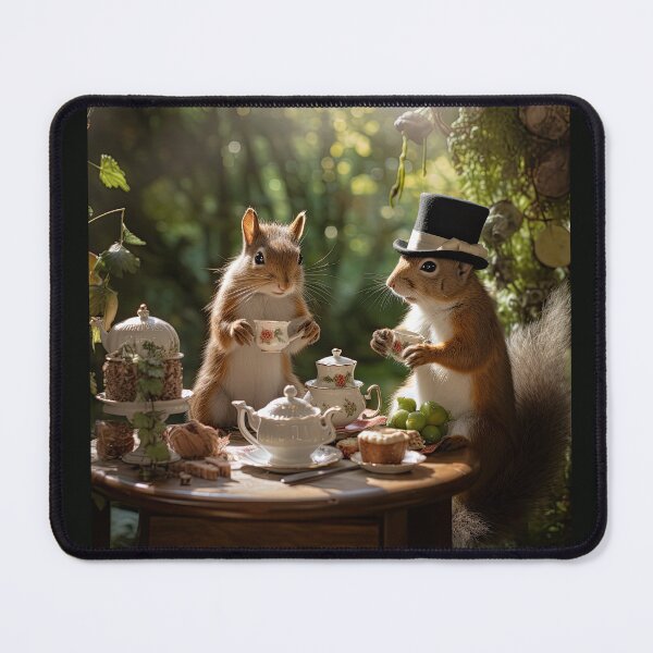 Item preview, Two Squirrels have a tea party in the forest designed and sold by ckwags.
