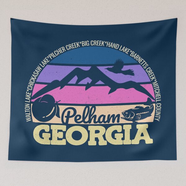 Item preview, Pelham Georgia Sunset Retro Vintage Local Pride Logo designed and sold by CRHPOD20.