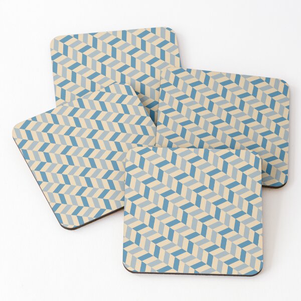 Item preview, Herringbone scandi pattern in pastel blue and beige designed and sold by patterncrow.