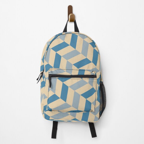 Item preview, Herringbone scandi pattern in pastel blue and beige designed and sold by patterncrow.