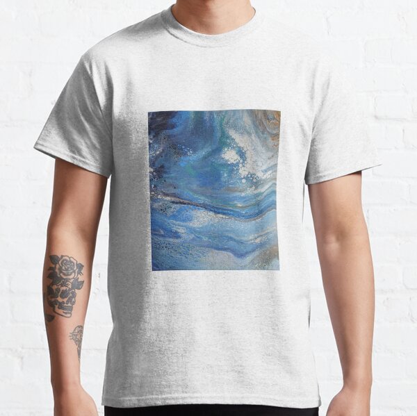 Sea Spray: Acrylic Pour Painting Classic T-Shirt