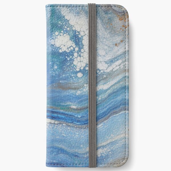 Sea Spray: Acrylic Pour Painting iPhone Wallet