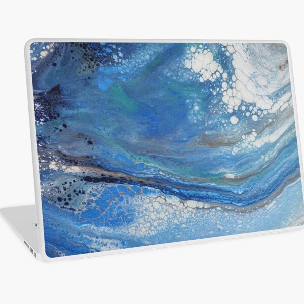 Sea Spray: Acrylic Pour Painting Laptop Skin