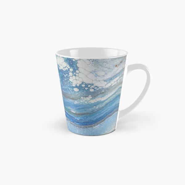 Sea Spray: Acrylic Pour Painting Tall Mug