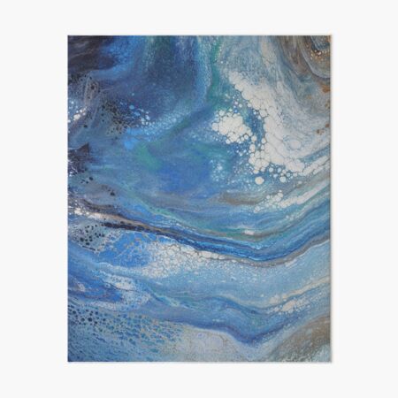 Sea Spray: Acrylic Pour Painting Art Board Print
