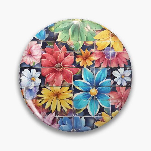 Item preview, Uneven Tile Floral Design designed and sold by SeamCraft.