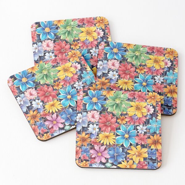 Item preview, Uneven Tile Floral Design designed and sold by SeamCraft.