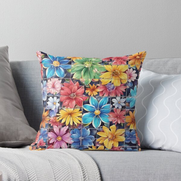 Item preview, Uneven Tile Floral Design designed and sold by SeamCraft.