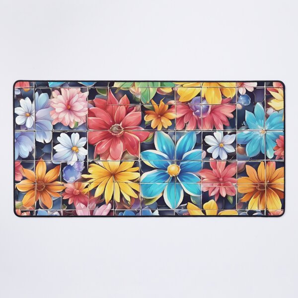 Item preview, Uneven Tile Floral Design designed and sold by SeamCraft.