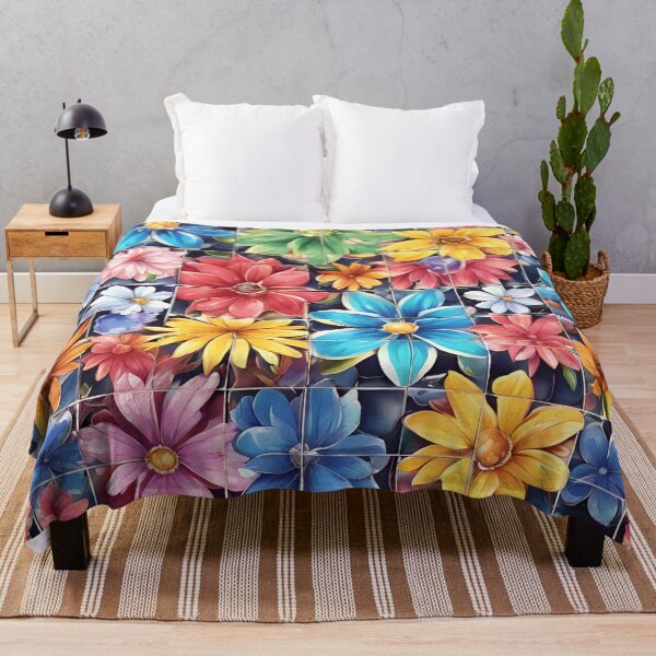 Item preview, Uneven Tile Floral Design designed and sold by SeamCraft.