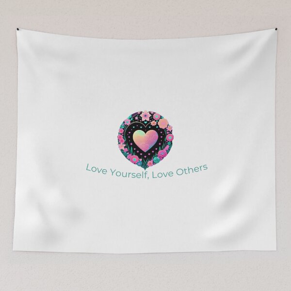 Item preview, Love Yourself, Love Others Colorful Flower Heart Design #7 designed and sold by LaBoutiqueDeFab.