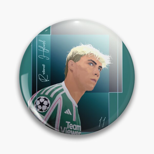 Artikelvorschau, Abstraktes Illustrationsporträt von Rasmus Hojlund Man Utd und dänischem Fußballspieler entworfen und verkauft von VibesAndVision.