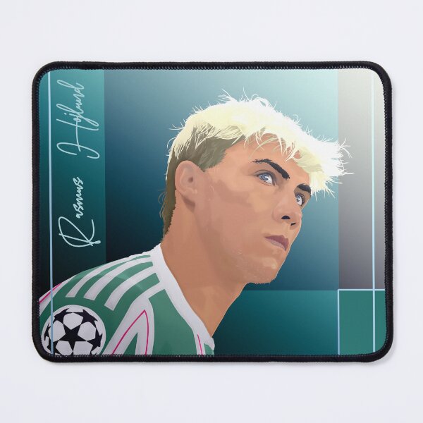 Item preview, Rasmus Hojlund Man Utd and Denmark Soccer Player Abstract Illustration Portrait designed and sold by VibesAndVision.