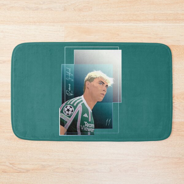 Item preview, Rasmus Hojlund Man Utd and Denmark Soccer Player Abstract Illustration Portrait designed and sold by VibesAndVision.
