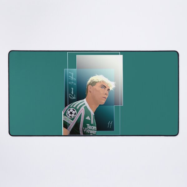 Item preview, Rasmus Hojlund Man Utd and Denmark Soccer Player Abstract Illustration Portrait designed and sold by VibesAndVision.