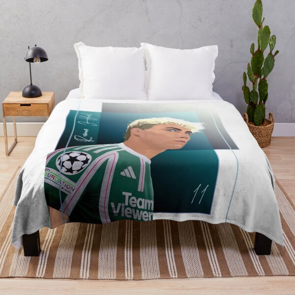 Item preview, Rasmus Hojlund Man Utd and Denmark Soccer Player Abstract Illustration Portrait designed and sold by VibesAndVision.