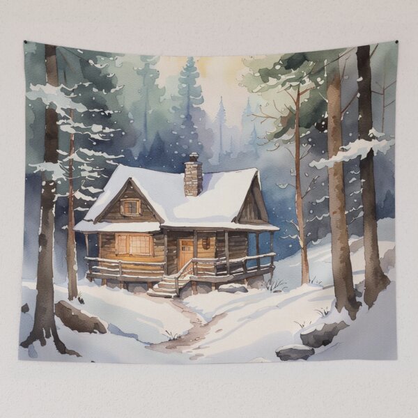 Item preview, Watercolor Cabin designed and sold by Gabriela McDaniel.