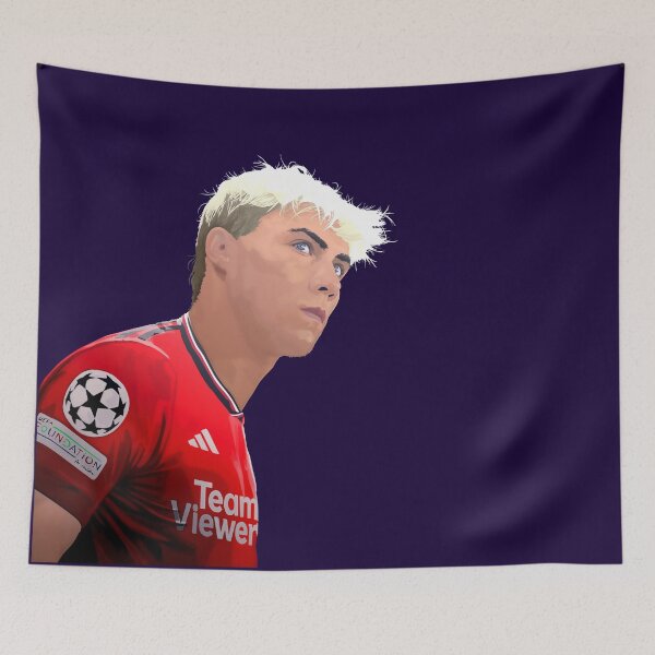 Item preview, Rasmus Hojlund Man Utd Abtstract Illustration Design Portrait Transparrent designed and sold by VibesAndVision.