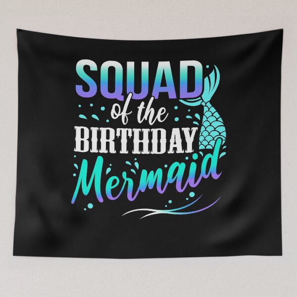 Item preview, Mermaid Birthday Squad Tee Great Gift Amazing Funny Bday Squad party Birthday Squad Party Matching Family Group Funny Bday Team designed and sold by smartrocket.