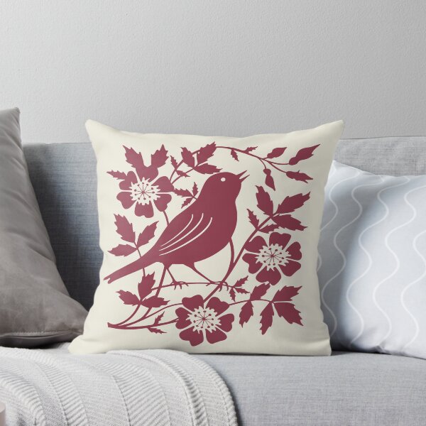 Item preview, Red Bird and Flowers designed and sold by JoniandCo.