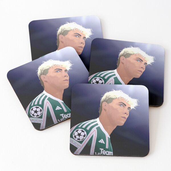 Item preview, Rasmus Hojlund Man Utd and Denmark Player Away Under Floodlights Illustration Portrait designed and sold by VibesAndVision.