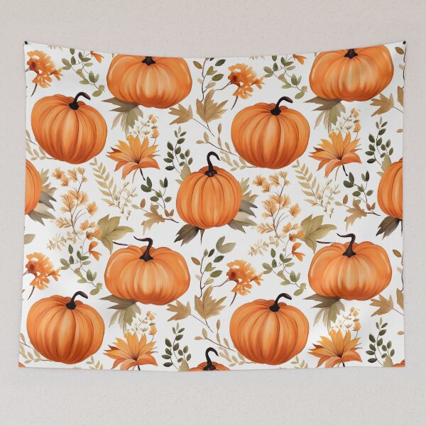 Item preview, Pumpkin Floral Fall Thanksgiving Pattern designed and sold by SecretDicer.