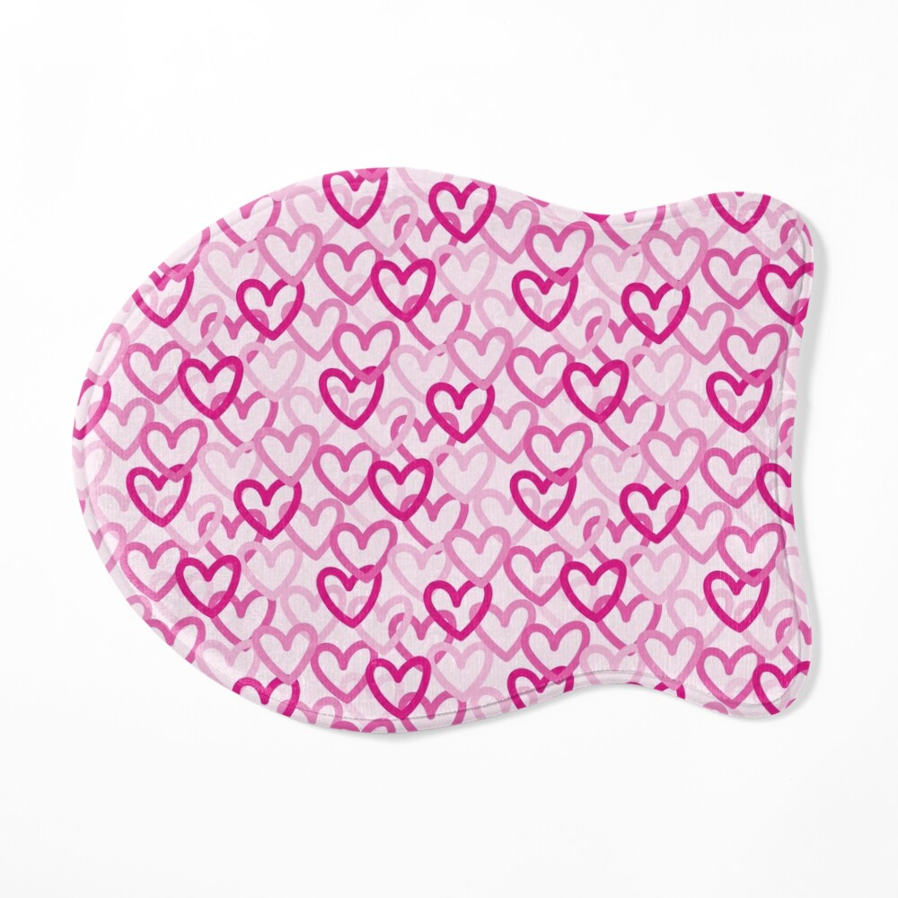 Preppy Watercolor Hearts Inspired in Blue pillow with insert - zip clo –