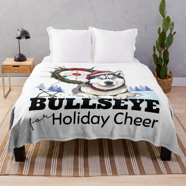 Item preview, Christmas Siberian Husky Archery Bullseye Festive Holiday designed and sold by BunBuntheDog-.